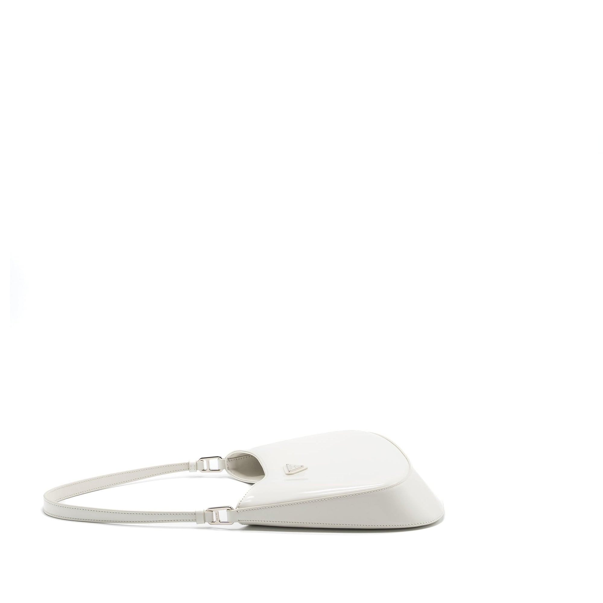PRD Cleo Shoulder Bag Brushed Leather White SHW