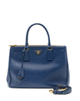 PRD double zip tote bag saffiano calfskin blue GHW