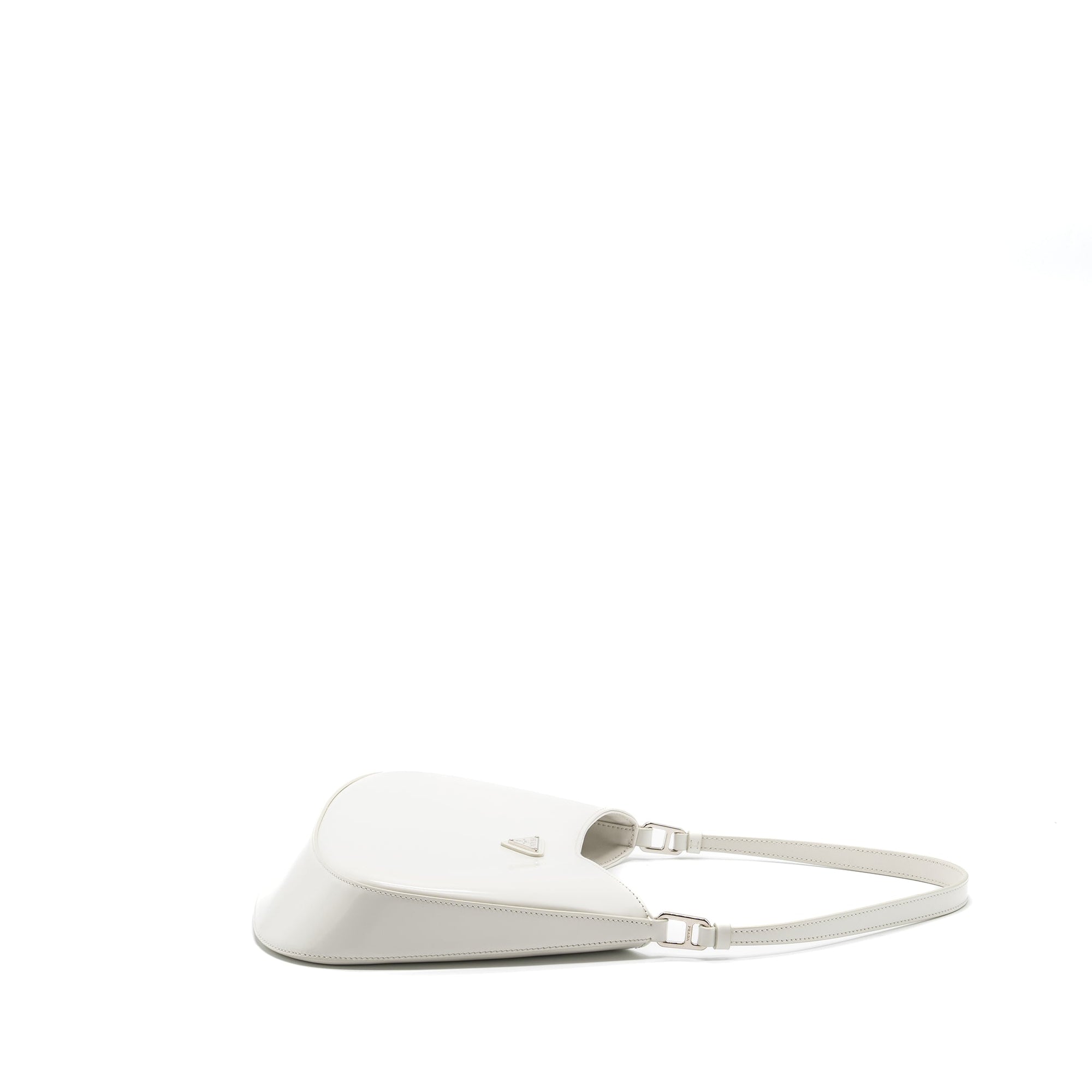 PRD Cleo Shoulder Bag Brushed Leather White SHW