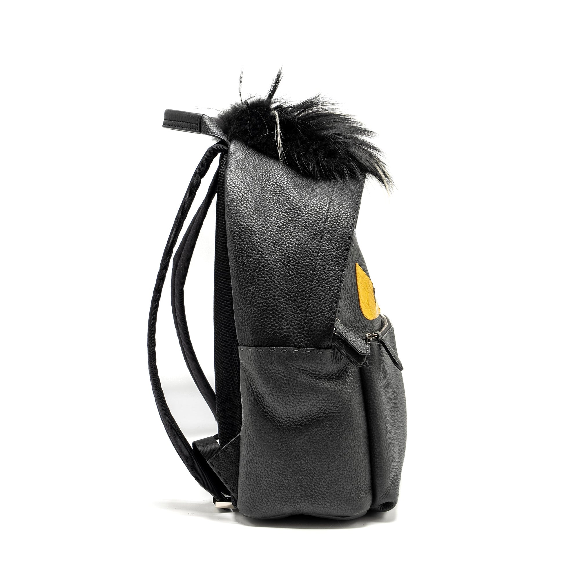 FNDI Large Backpack Calfskin/ Fur/ Crocodile Multicolor SHW
