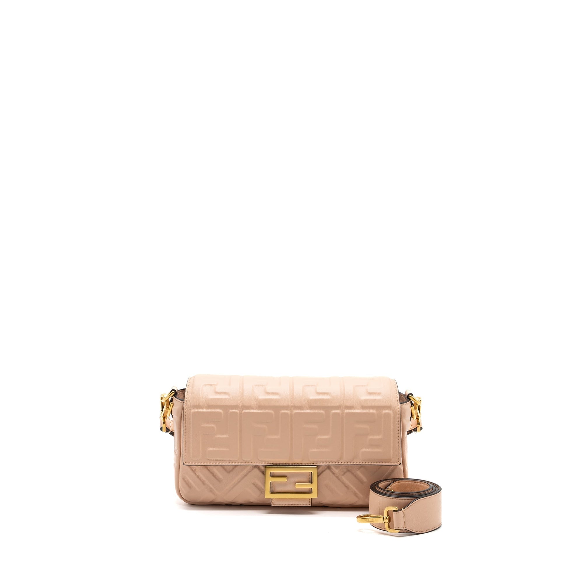 FNDI Baguette Bag Lambskin Light Pink GHW