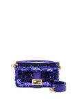 FNDI Baguette Bag Limited Edition Sequin/Leather Purple GHW