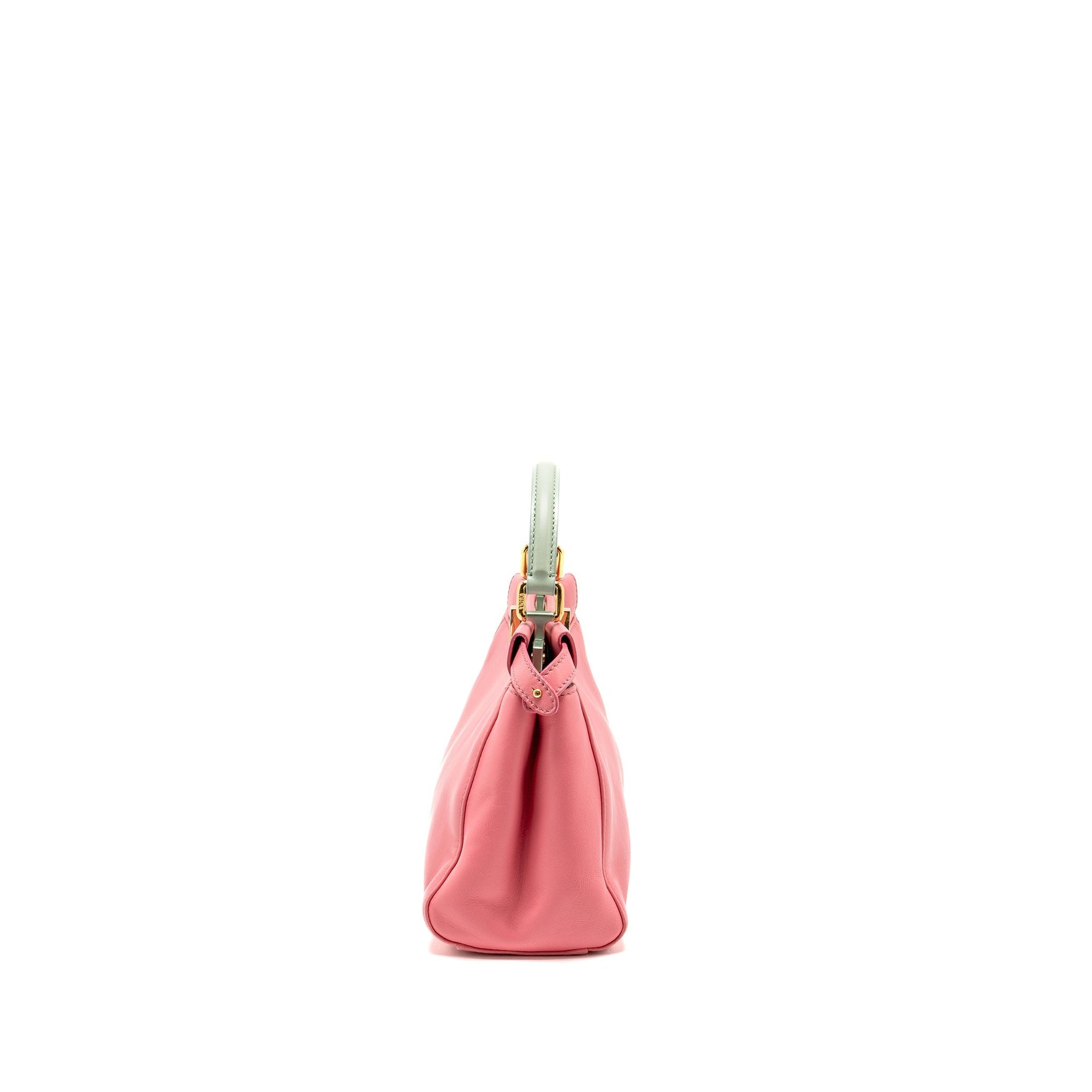 FNDI Colourblock Mini Peekaboo Nappa Leather Rosa Fluo/Oxigen Slate GHW