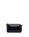 FNDI Baguette Bag with FF Motif Nappa Black GHW