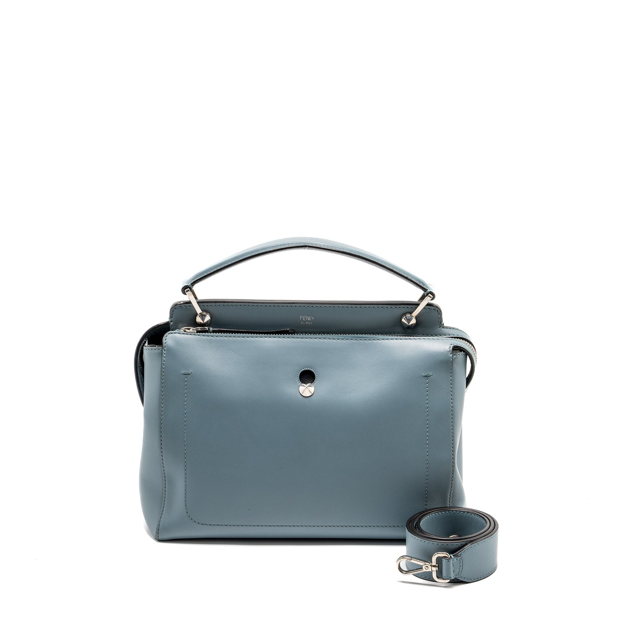 FNDI Dotcom Bag Calfskin Blue SHW