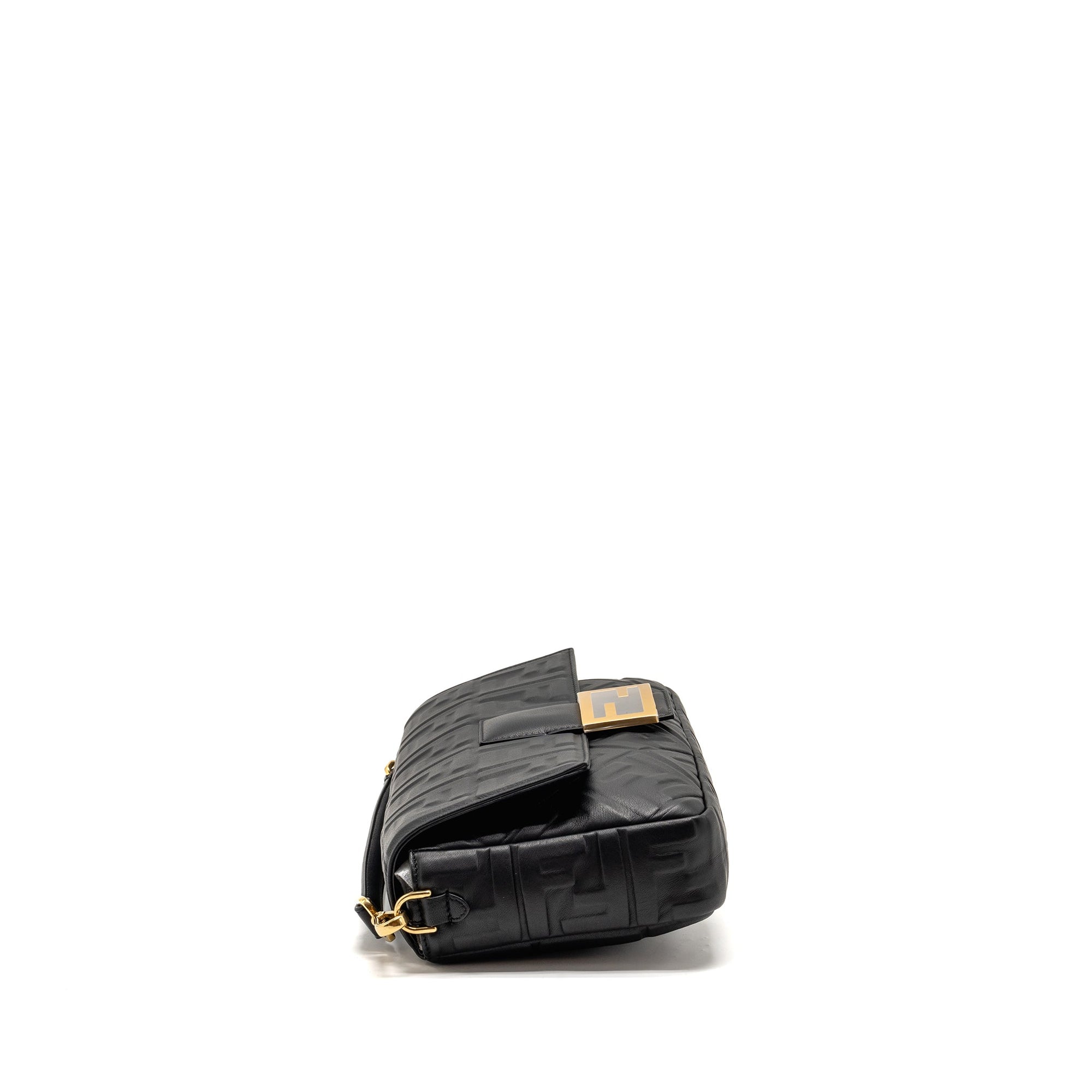 FNDI Large Baguette Bag Nappa Black GHW