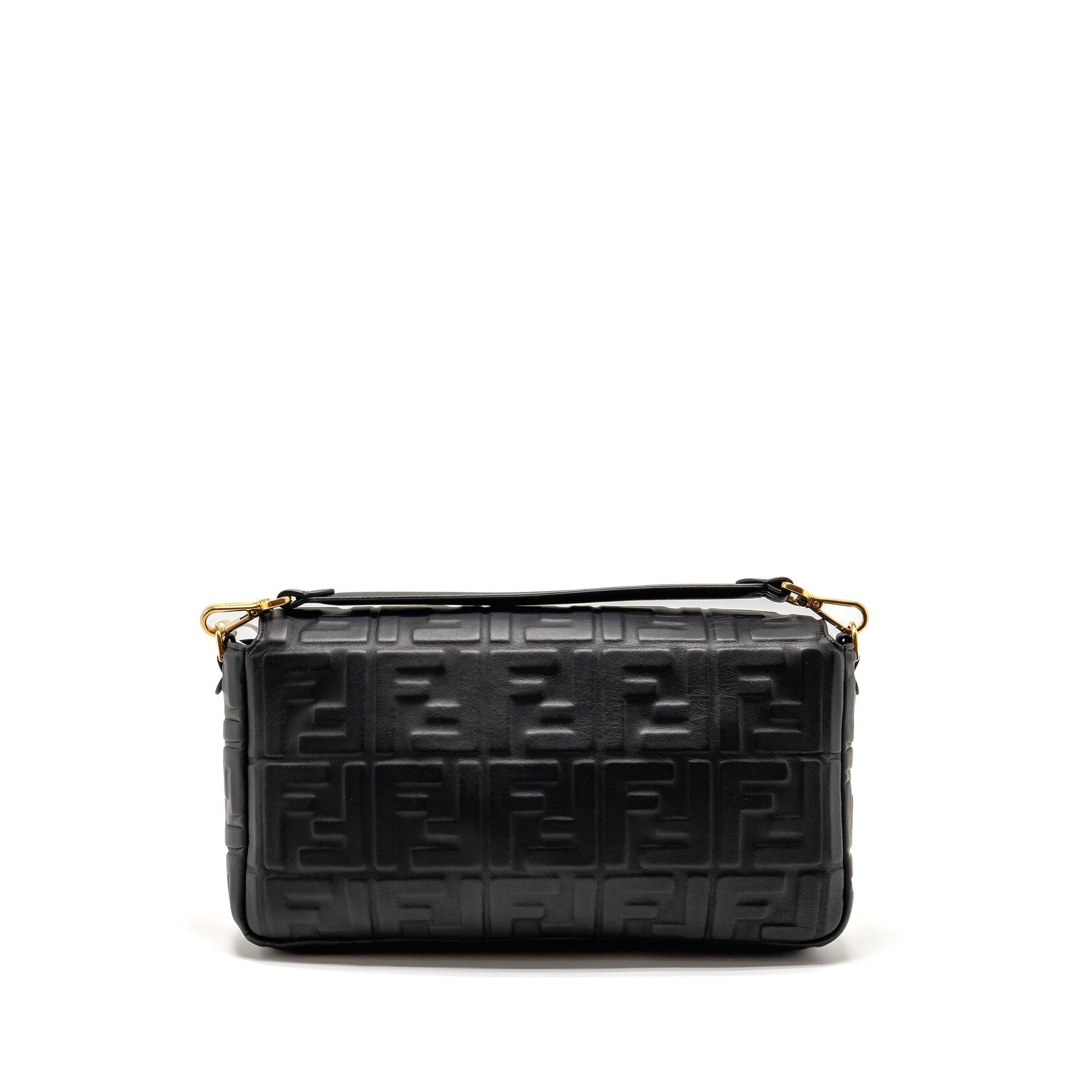 FNDI Large Baguette Bag Nappa Black GHW