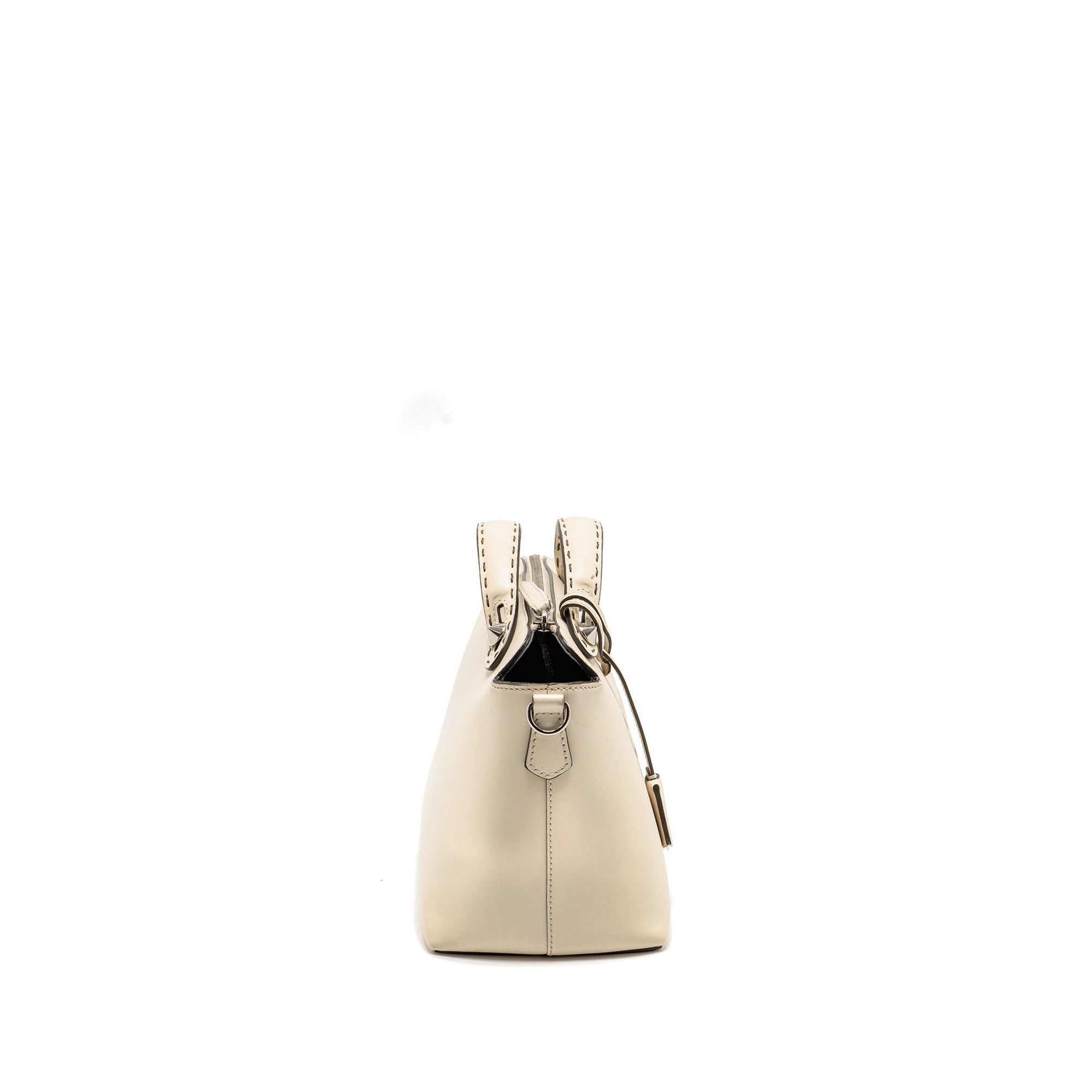 FNDI By The Way Boston Bag Calfskin Light Beige SHW