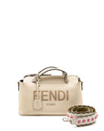 FNDI By The Way Boston Bag Calfskin Light Beige SHW