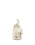 PRD Drawstring Bucket Bag Calfskin White GHW