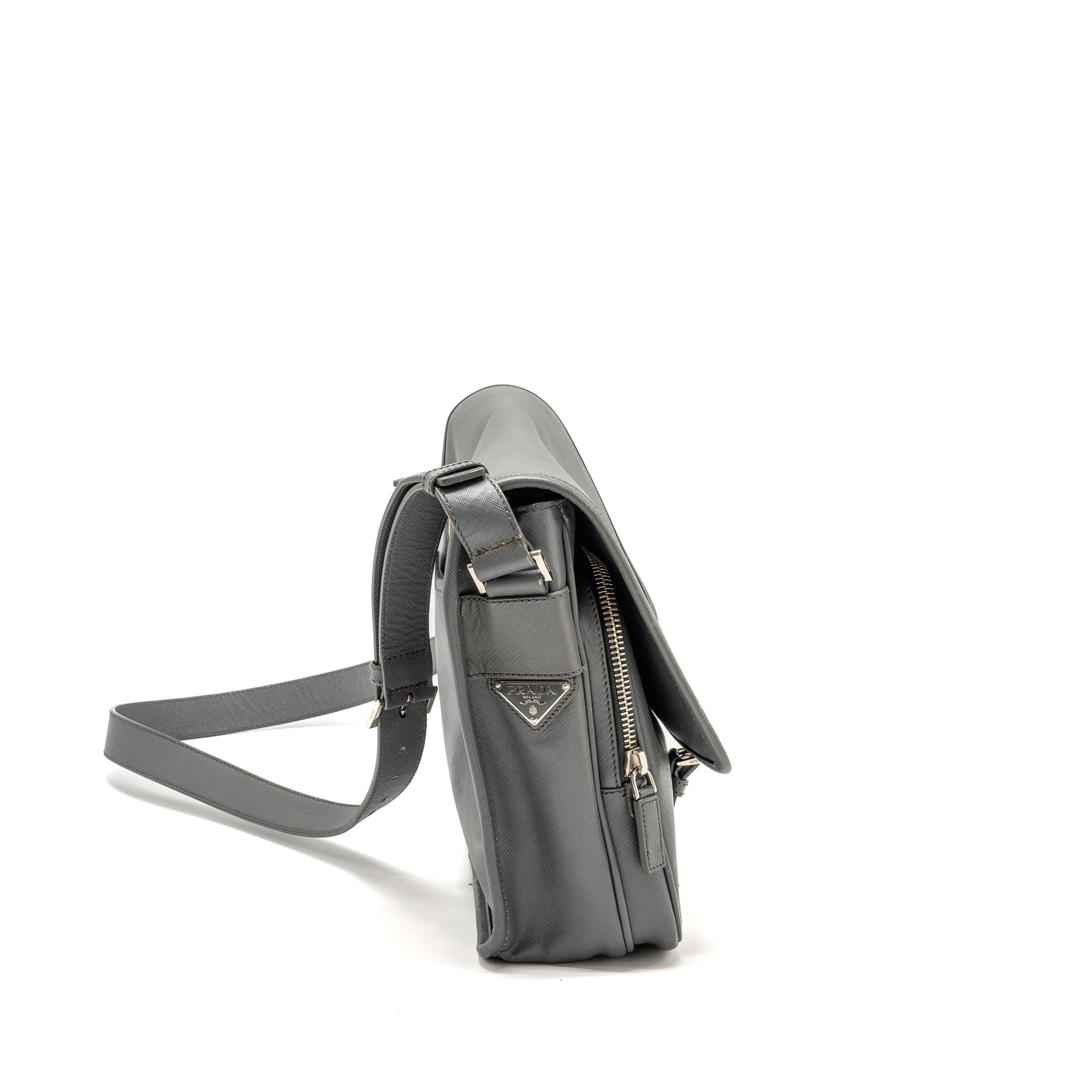PRD flap messanger bag caviar grey SHW