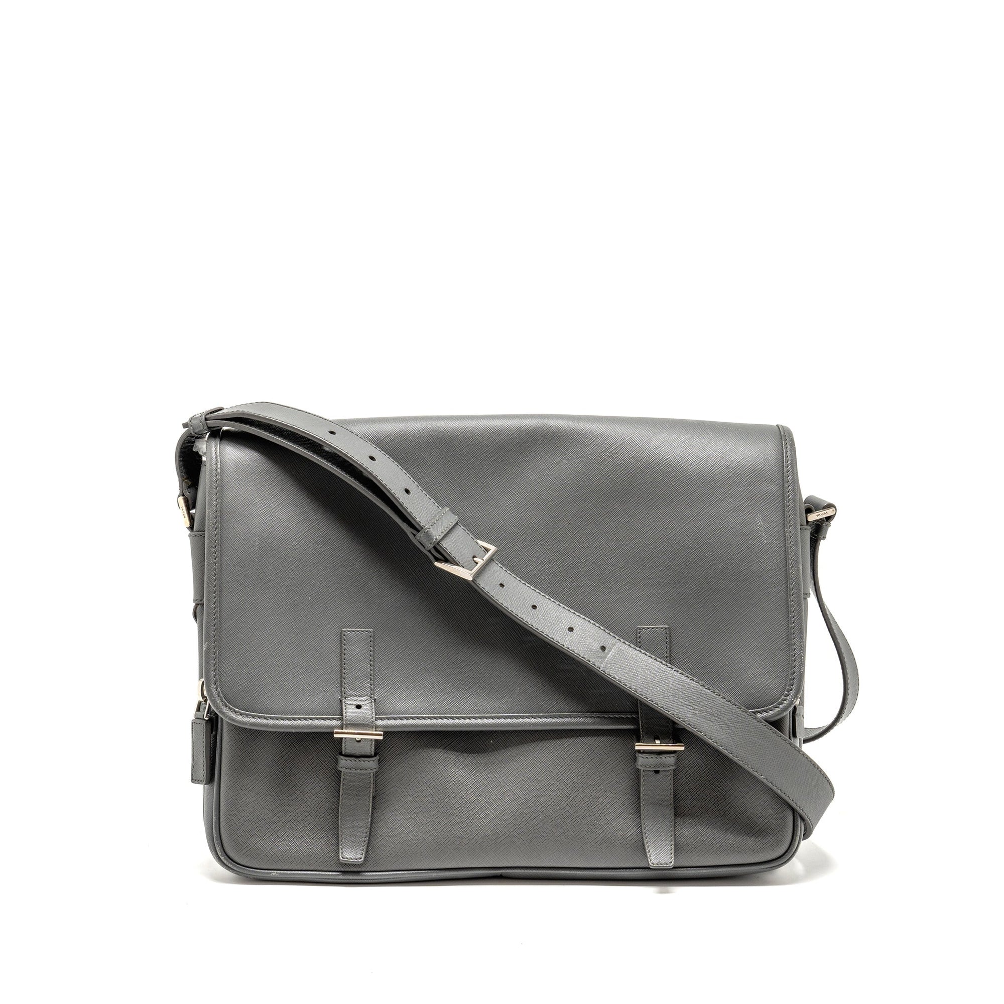 PRD flap messanger bag caviar grey SHW