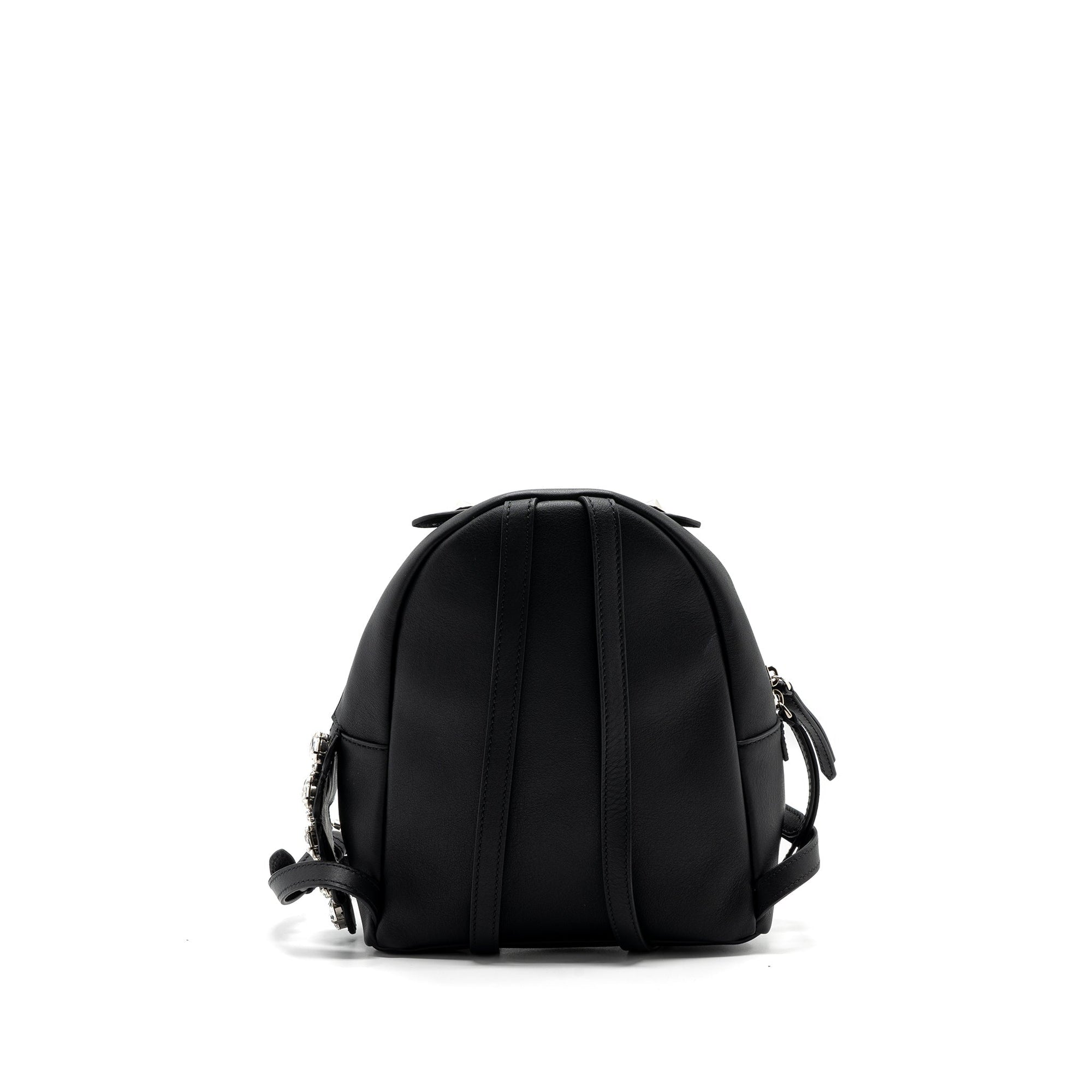 FNDI By The Way Backpack Leather Crystal Black SHW