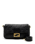 FNDI Large Baguette Bag Nappa Black GHW