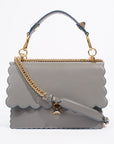 FNDI Kan I Scallop Bag Grey Leather Medium