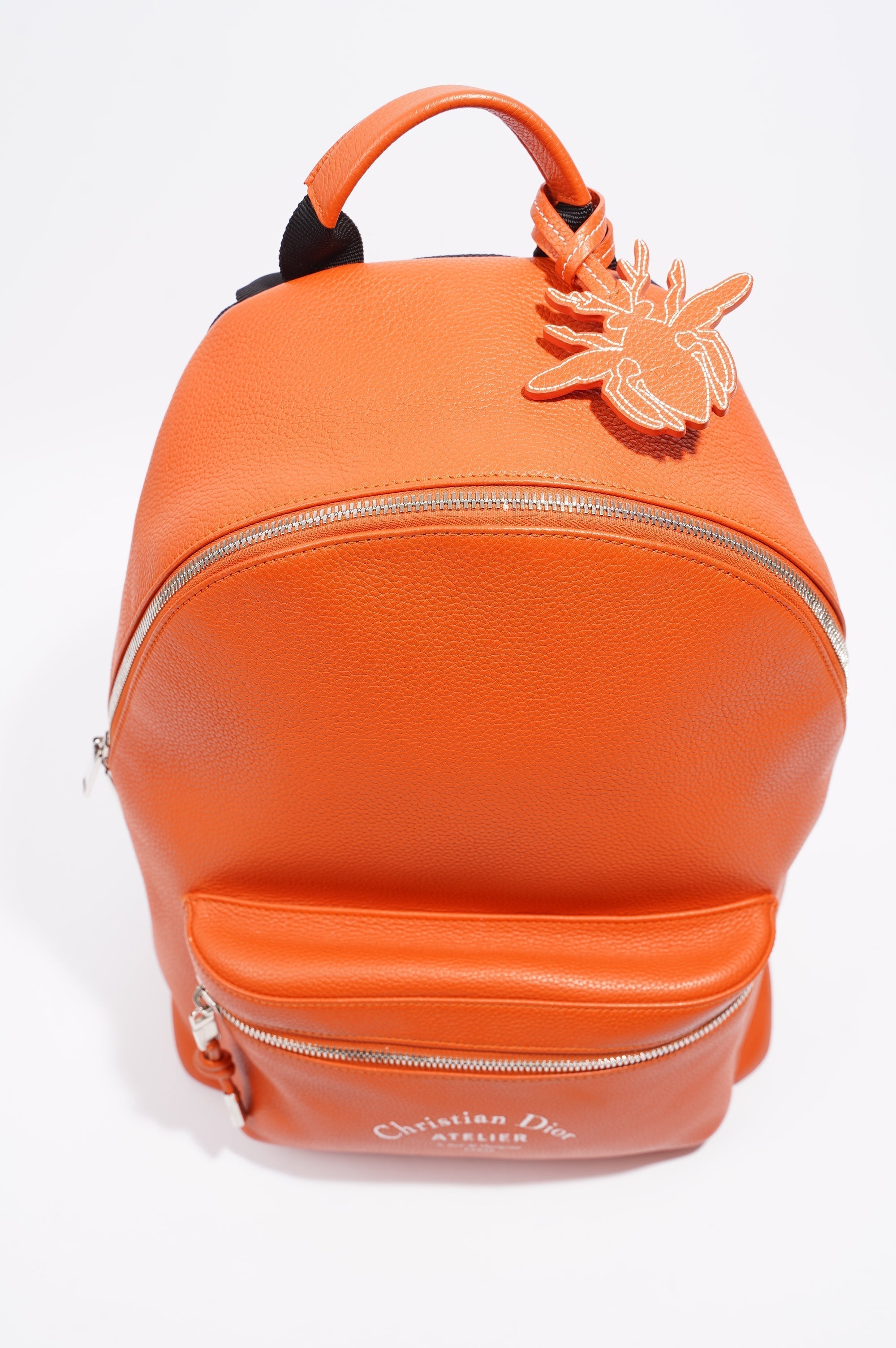 Christian D1OR Atelier Backpack Orange Leather