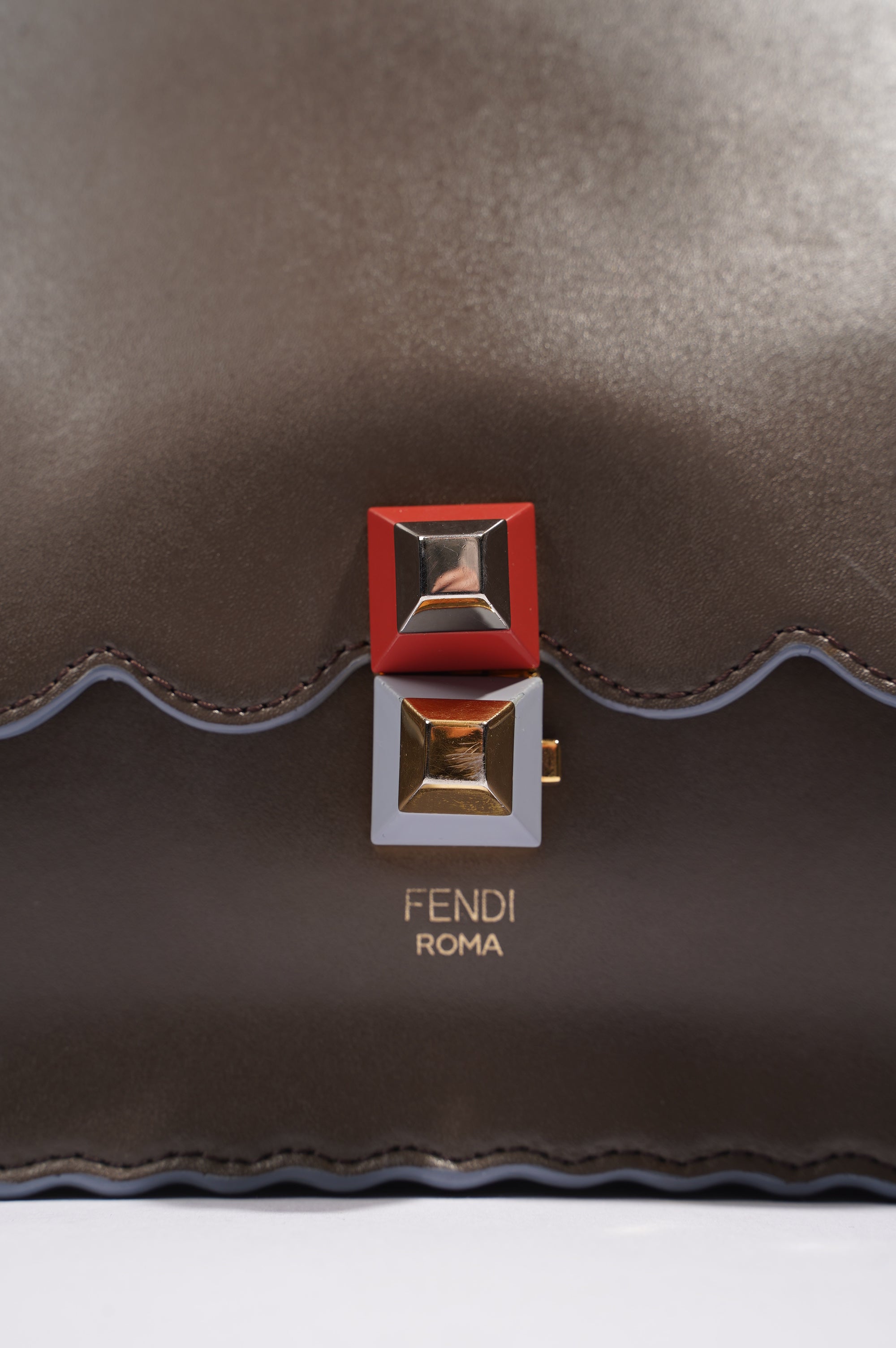 FNDI FNDI Kan Bag Grey Leather Medium
