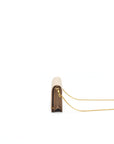 PRD Giada Saffiano Leather Wallet on Chain Beige