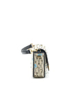 FNDI Baguette Iconic Medium White Raffia Bag Multicolor
