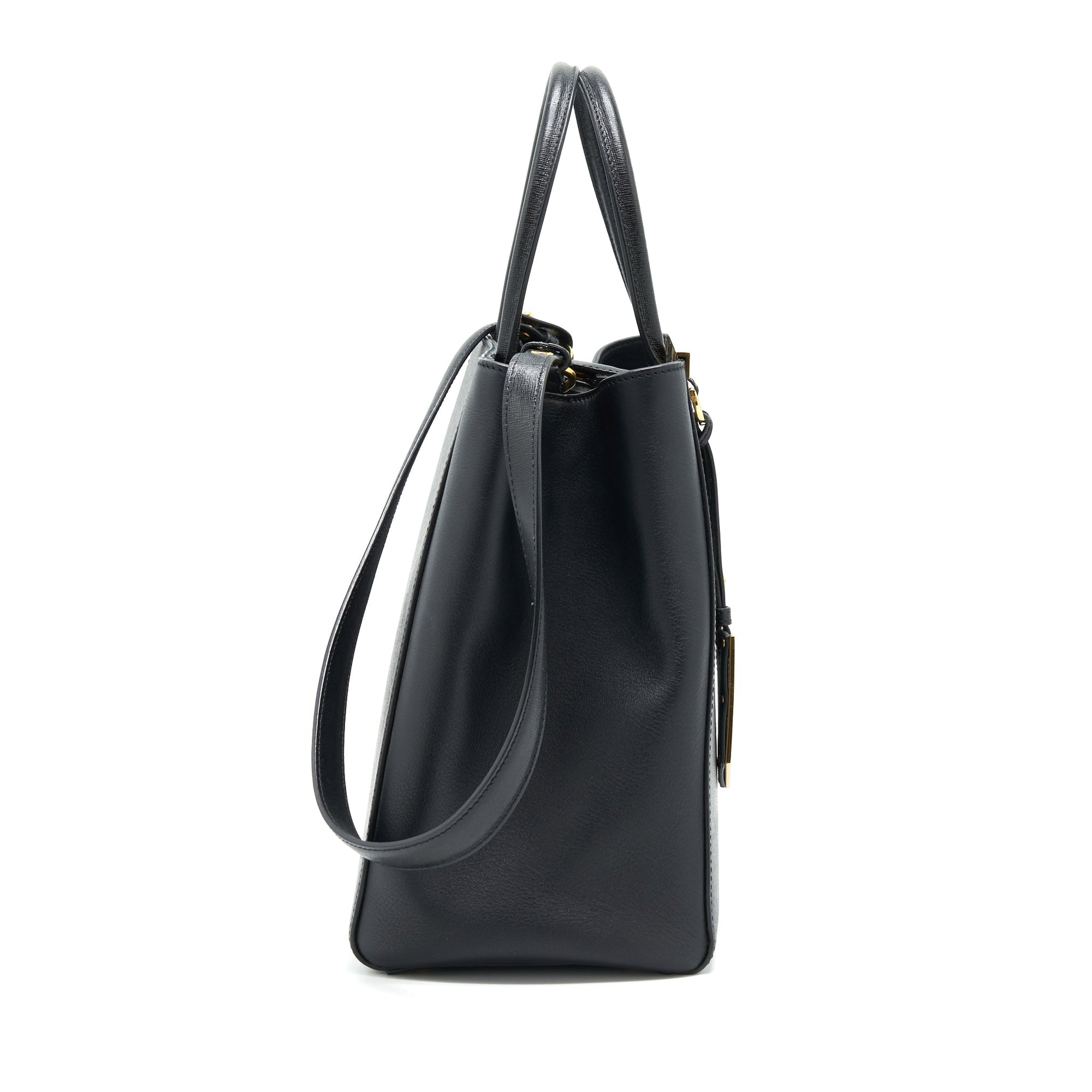 FNDI 2Jours Tote Bag Black GHW