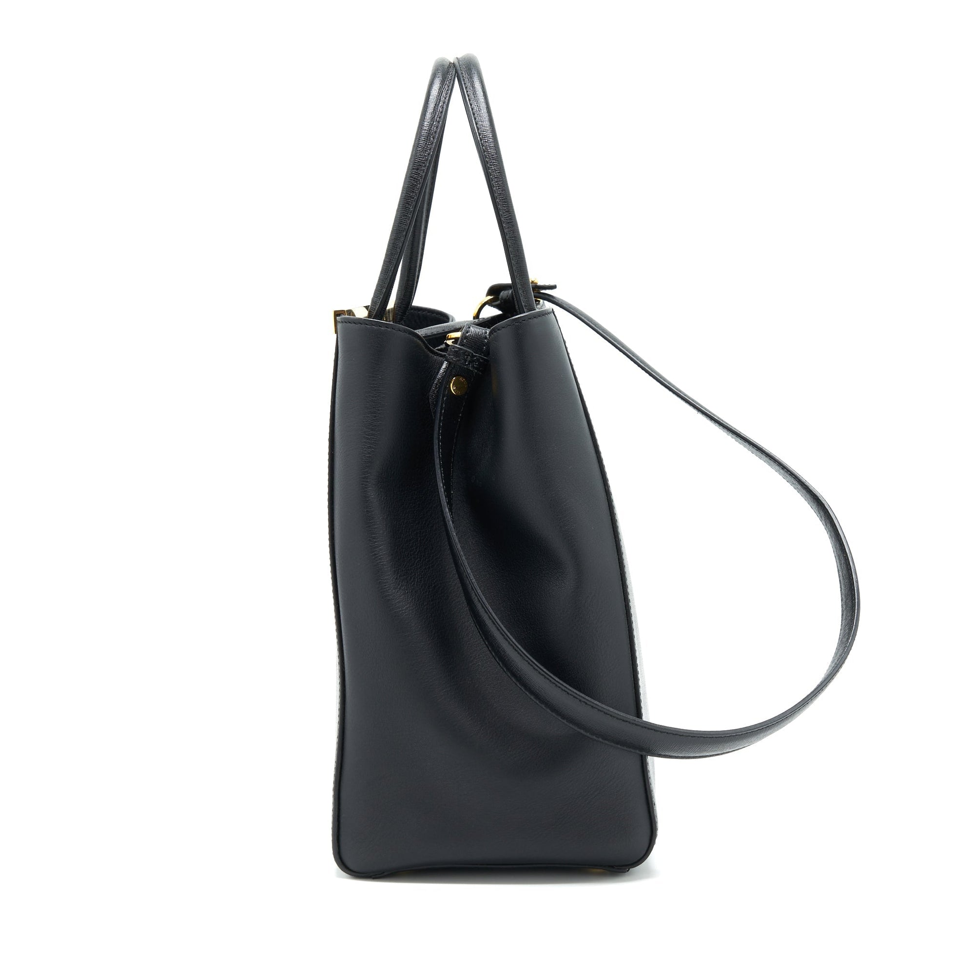 FNDI 2Jours Tote Bag Black GHW