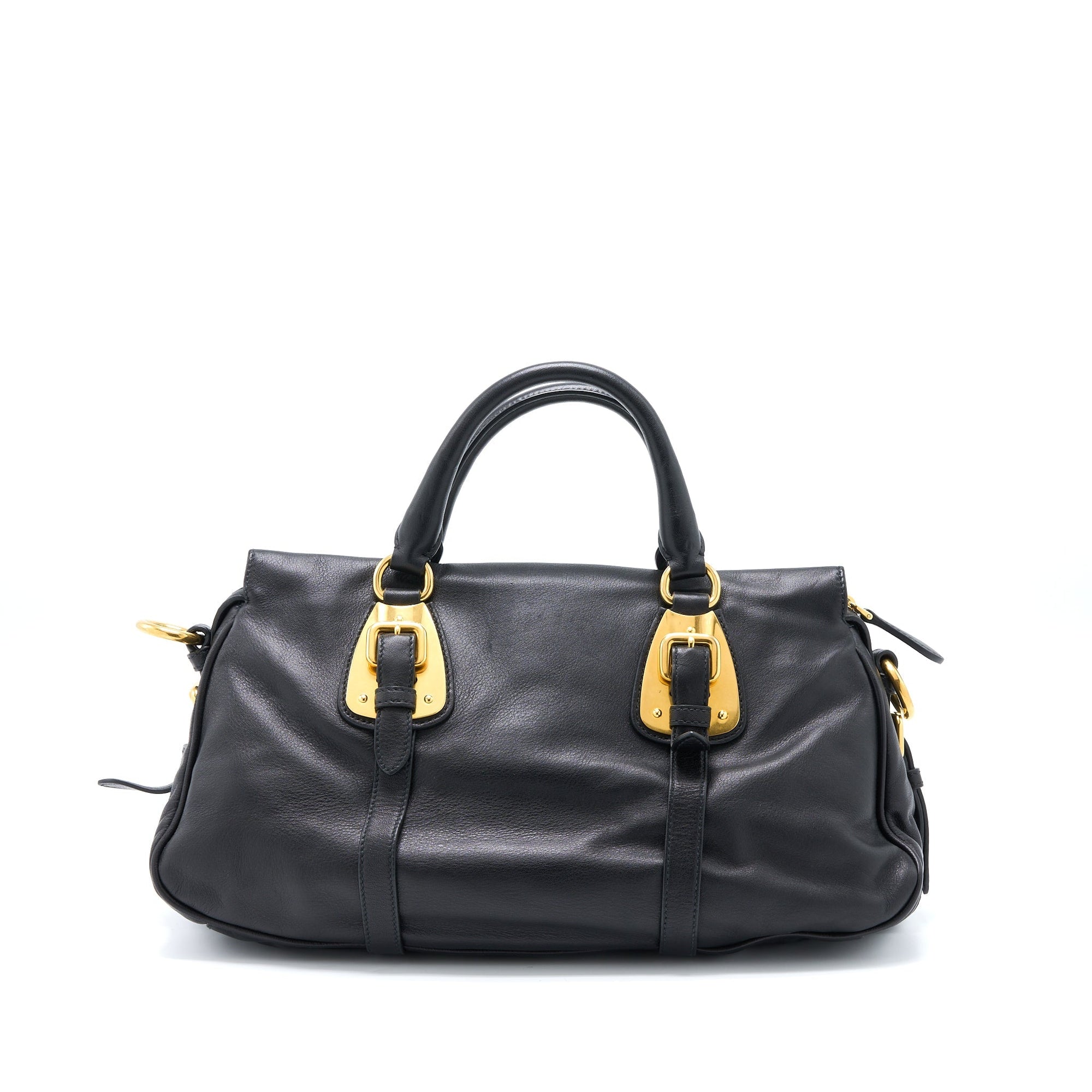 PRD Bauletto Tote Bag Soft Calfskin Black GHW