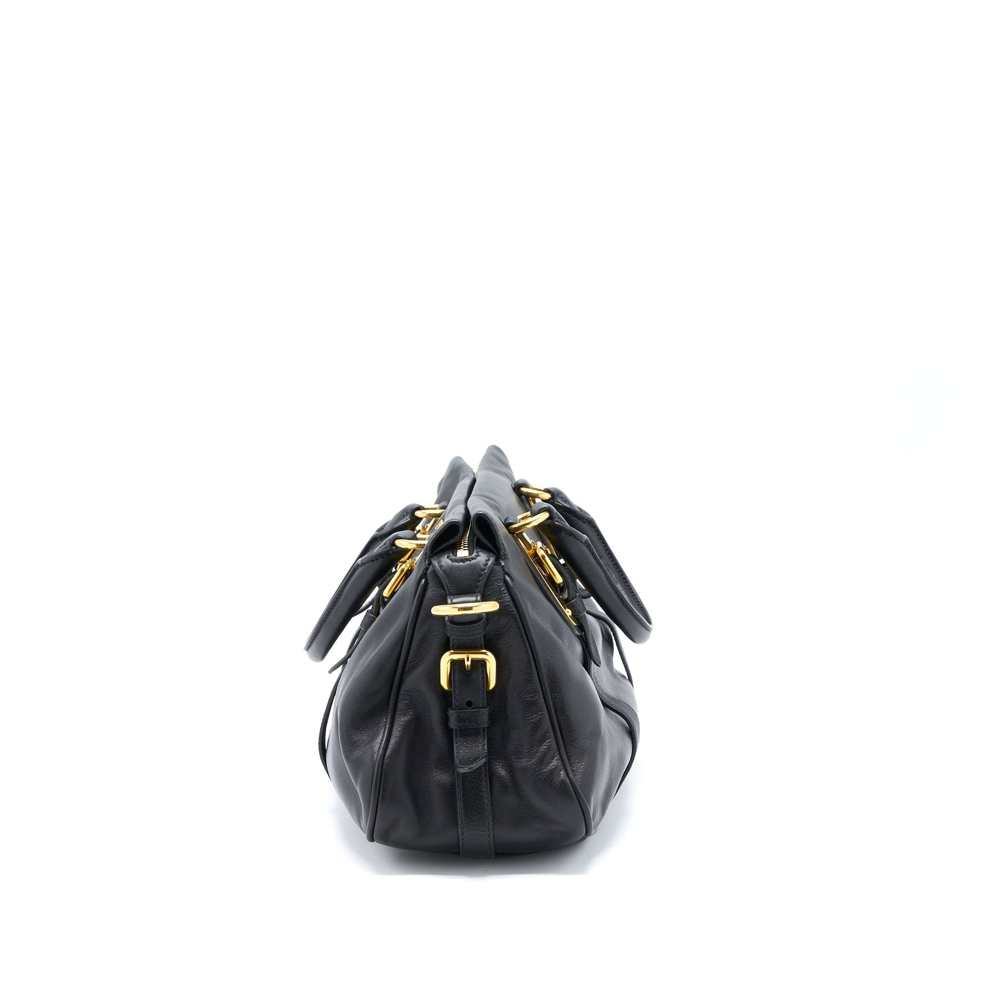 PRD Bauletto Tote Bag Soft Calfskin Black GHW