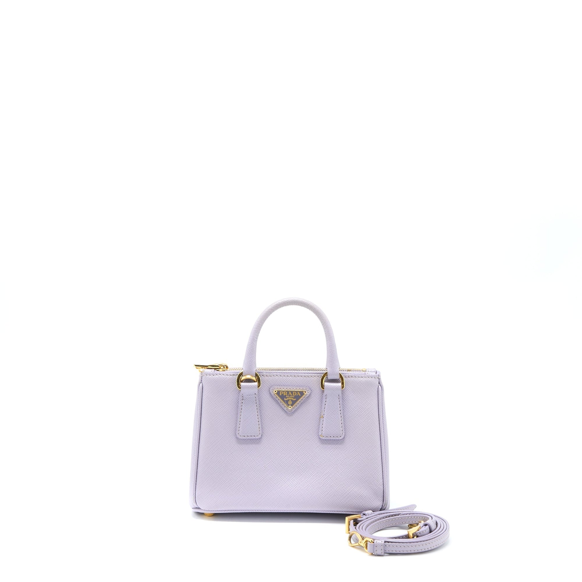 PRD Galleria Saffiano Mini Bag Leather Light Purple GHW