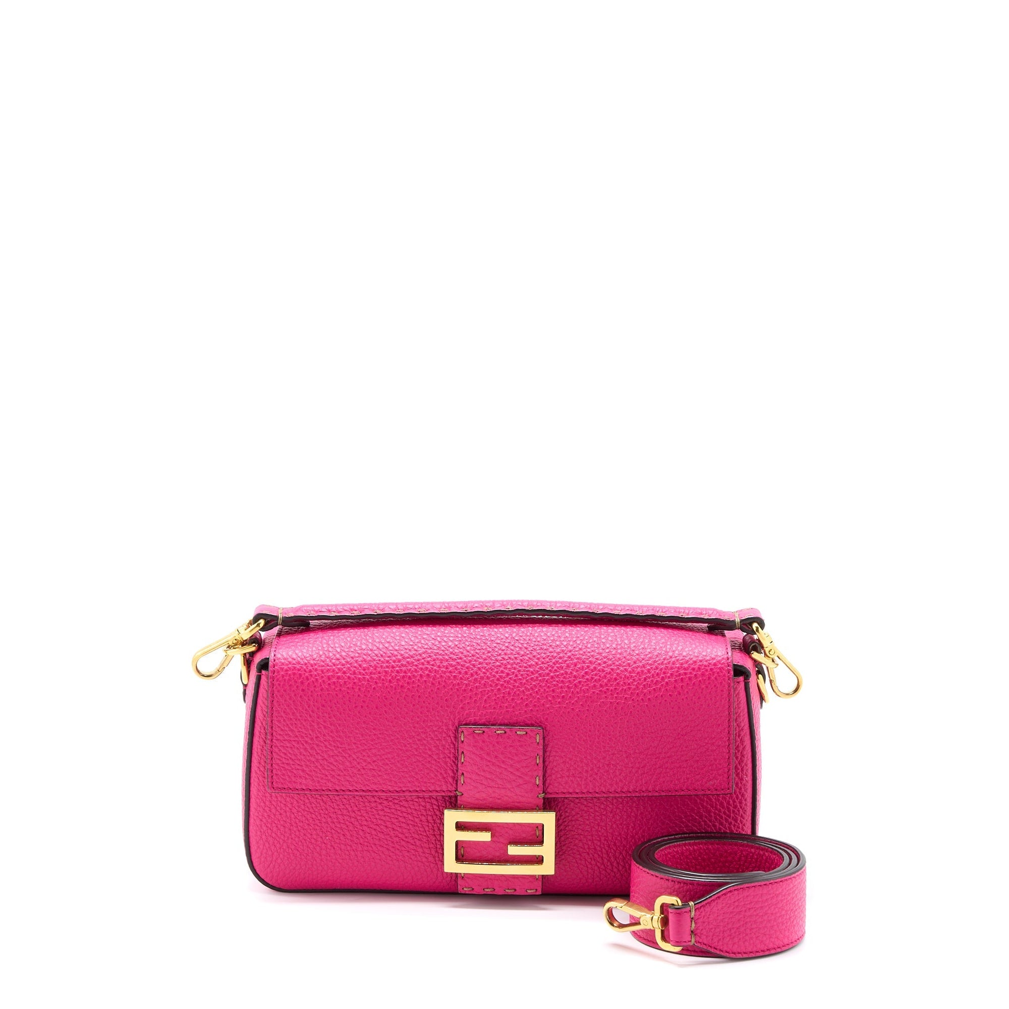 FNDI Baguette Bag Calfskin Pink GHW