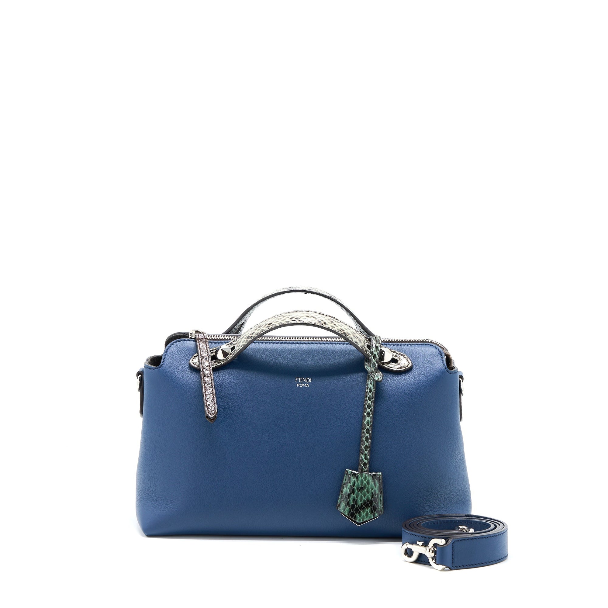 FNDI By The Way Calfskin/ Python Dark Blue SHW