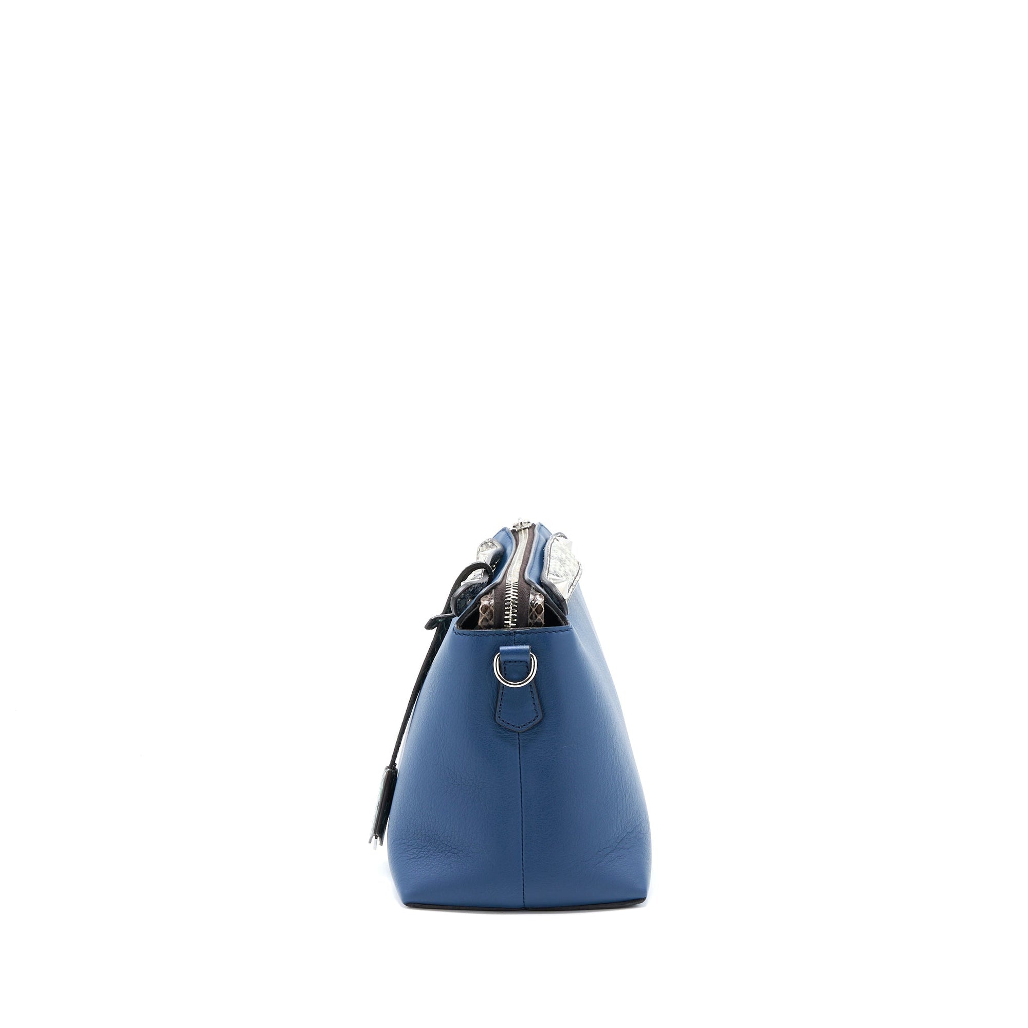 FNDI By The Way Calfskin/ Python Dark Blue SHW