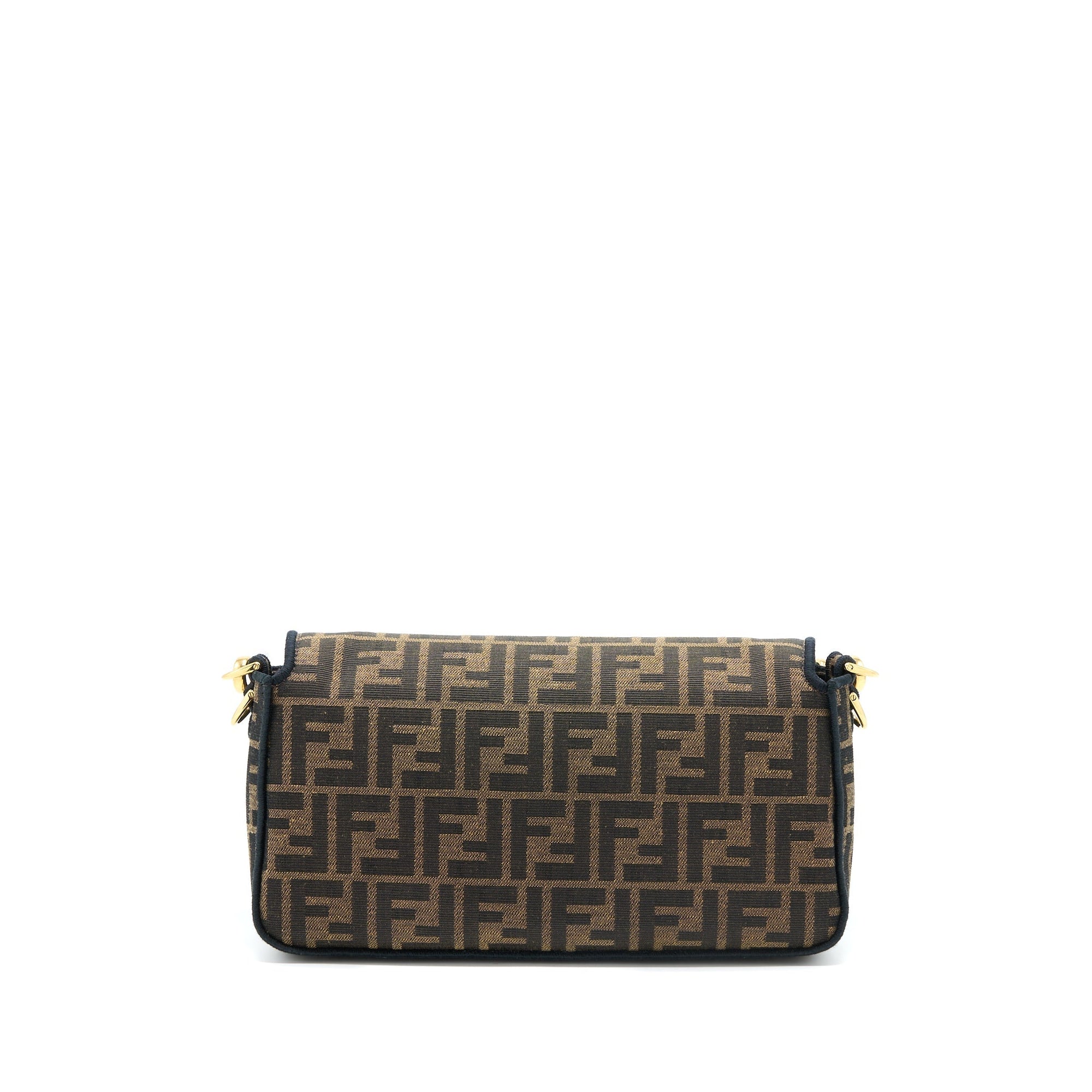 FNDI Baguette Bag FF Jacquard Fabric Brown GHW
