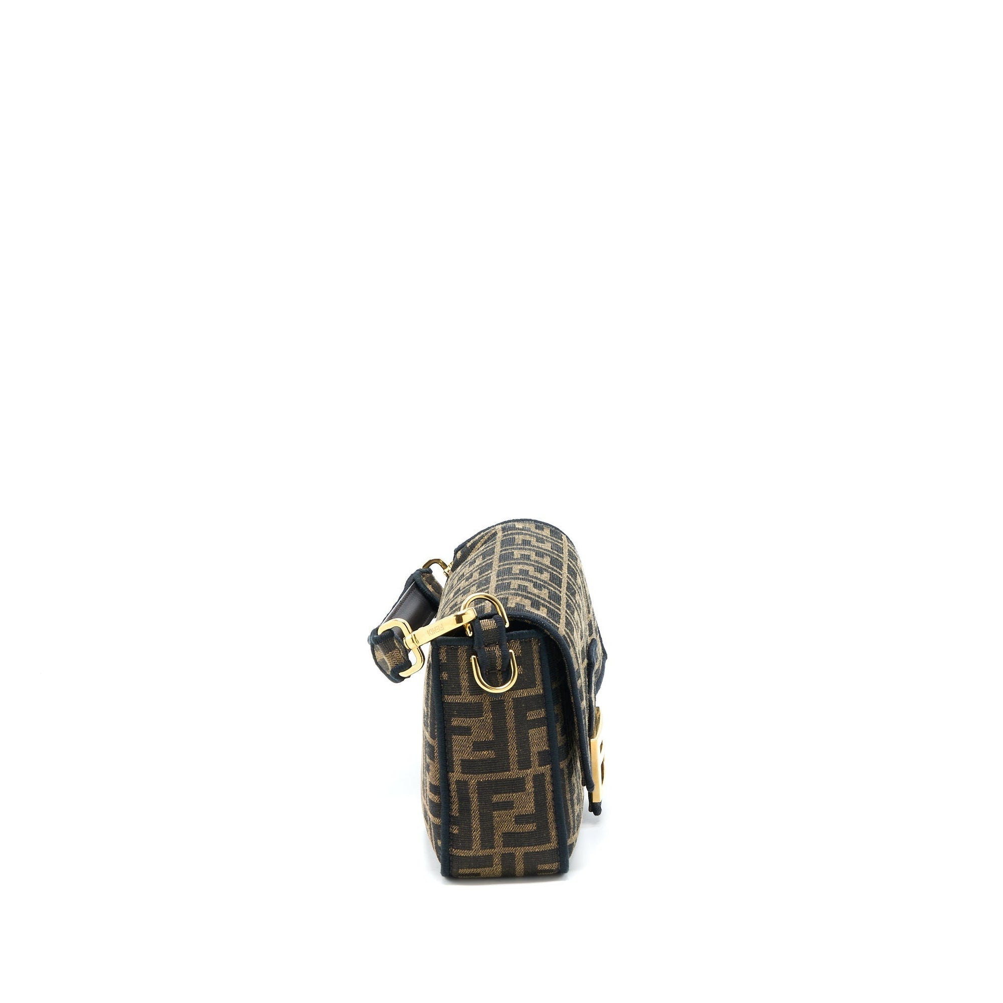 FNDI Baguette Bag FF Jacquard Fabric Brown GHW