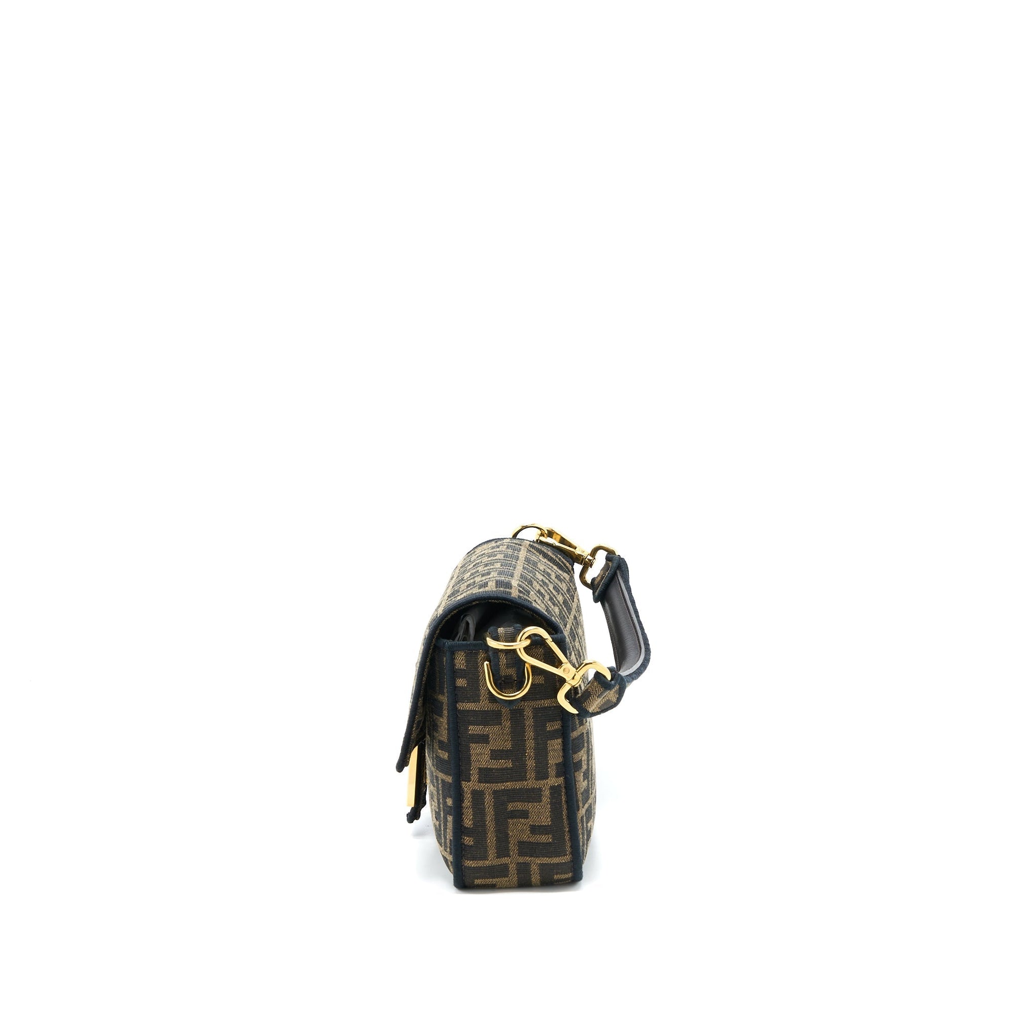 FNDI Baguette Bag FF Jacquard Fabric Brown GHW