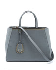 FNDI 2 Jours Large Bag Leather Grey GHW