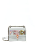 FNDI Kan I Studded Shoulder Bag Light Blue/Multicolour SHW