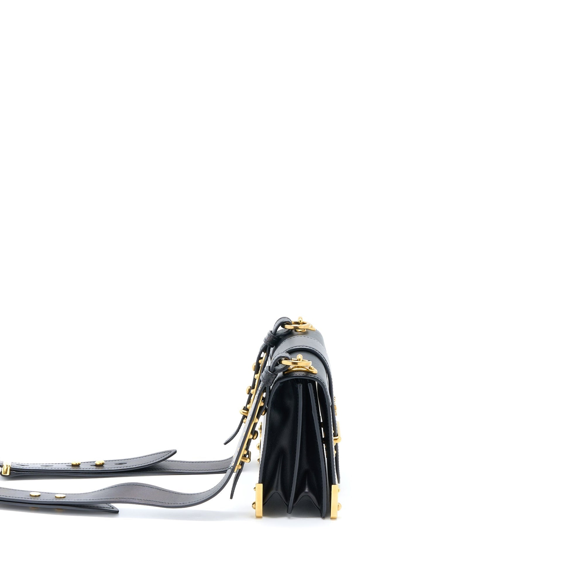 PRD Cahier Crossbody Bag Leather Black GHW