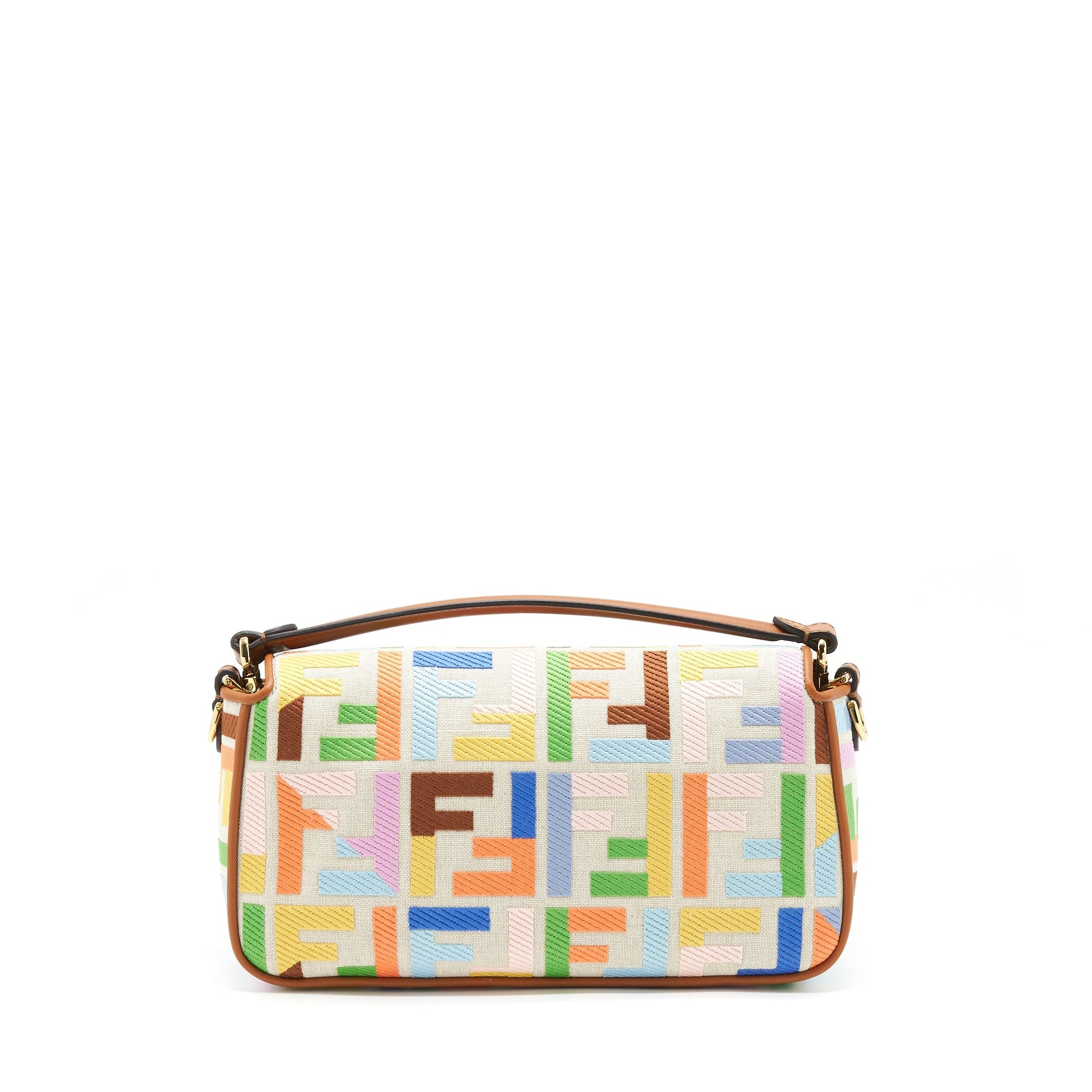 FNDI Baguette Bag in FF Motif Canvas Multicolour