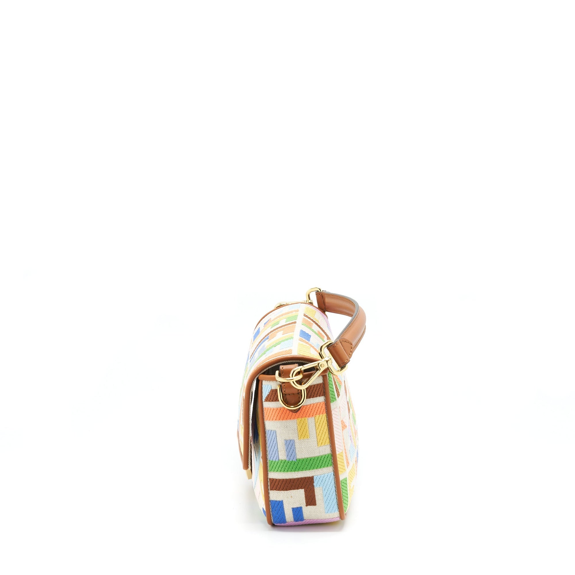 FNDI Baguette Bag in FF Motif Canvas Multicolour