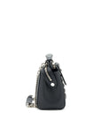 FNDI Dotcom Shoulder Bag Black with Stitch Details