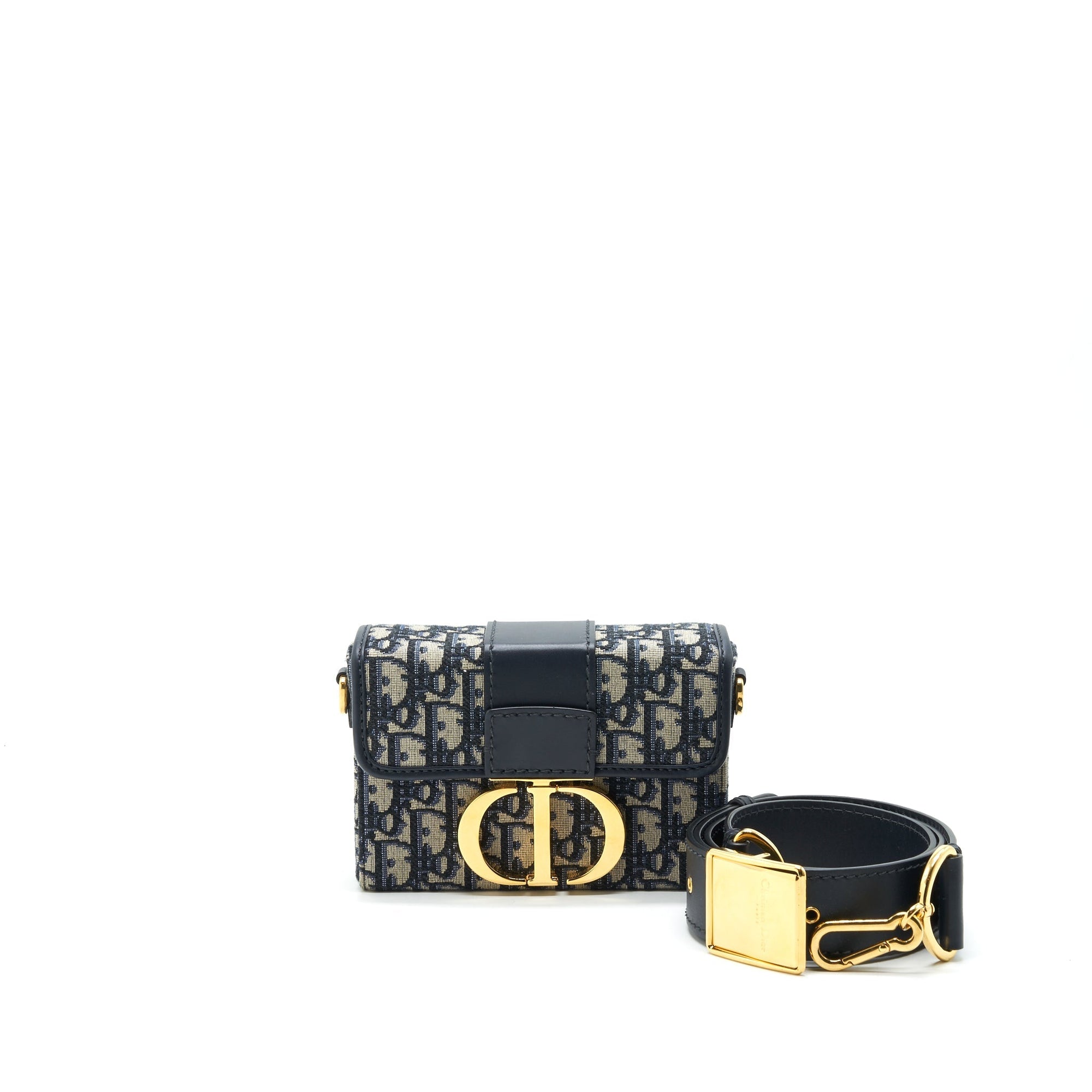CHRISTIAN D1OR 30 MONTAIGNE MINI BOX BAG OBLIQUE CANVAS