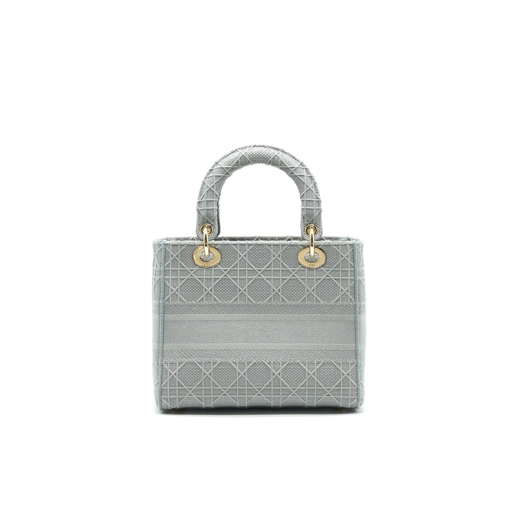 Christian D1OR Cannage Canvas Medium Lady D1OR Grey