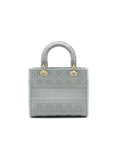 Christian D1OR Cannage Canvas Medium Lady D1OR Grey