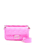 FNDI Baguette Bag Lycra FF Embossed Bright Pink SHW