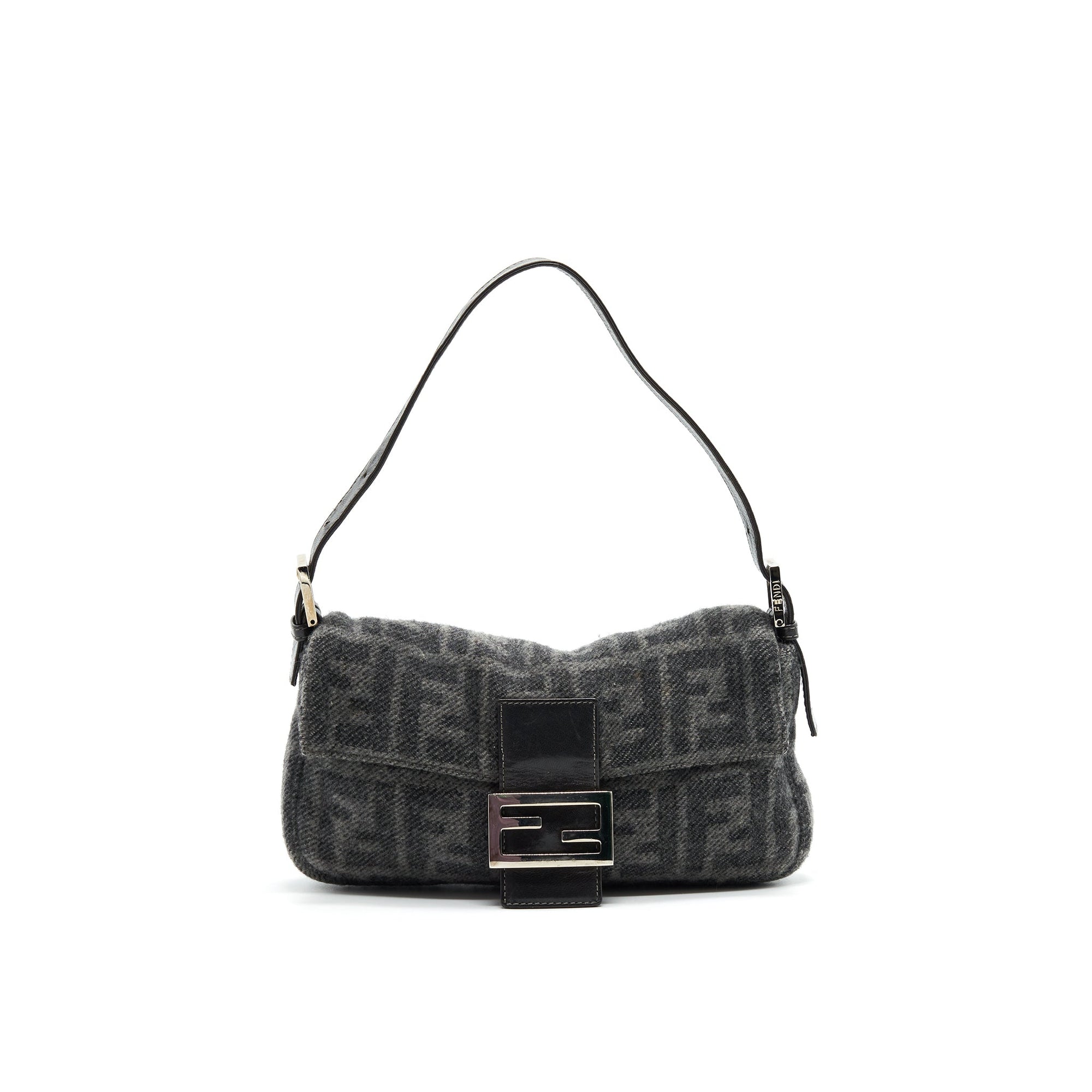 FNDI BAGUETTE IN SOFT TWEED GREY