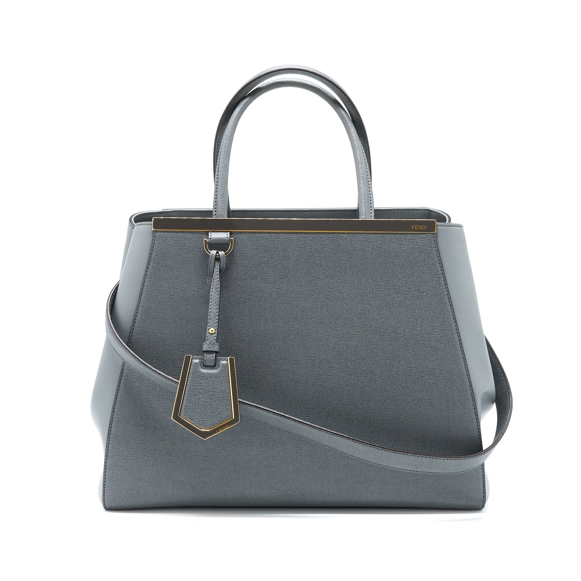 FNDI 2 Jours Large Bag Grey GHW