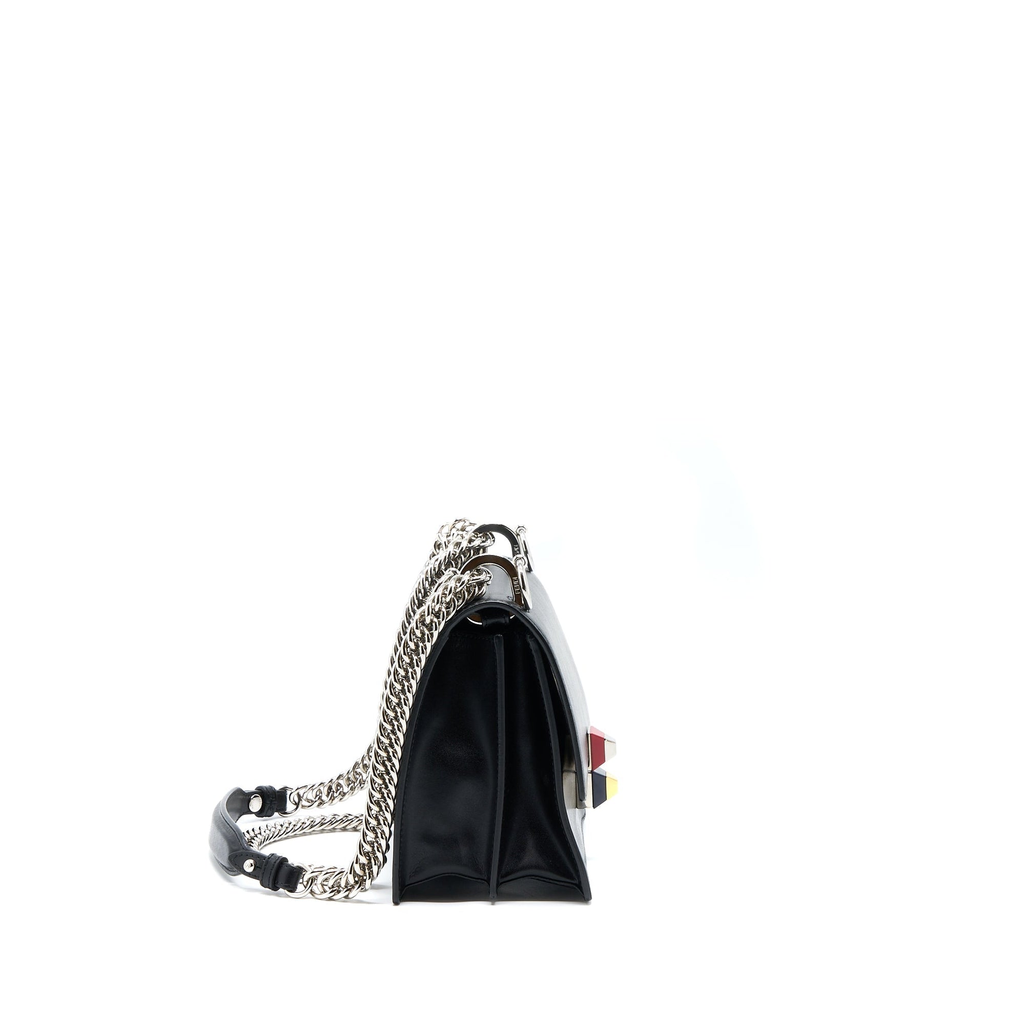 FNDI Kan I Calfskin Black SHW With An Extra Bag Charm