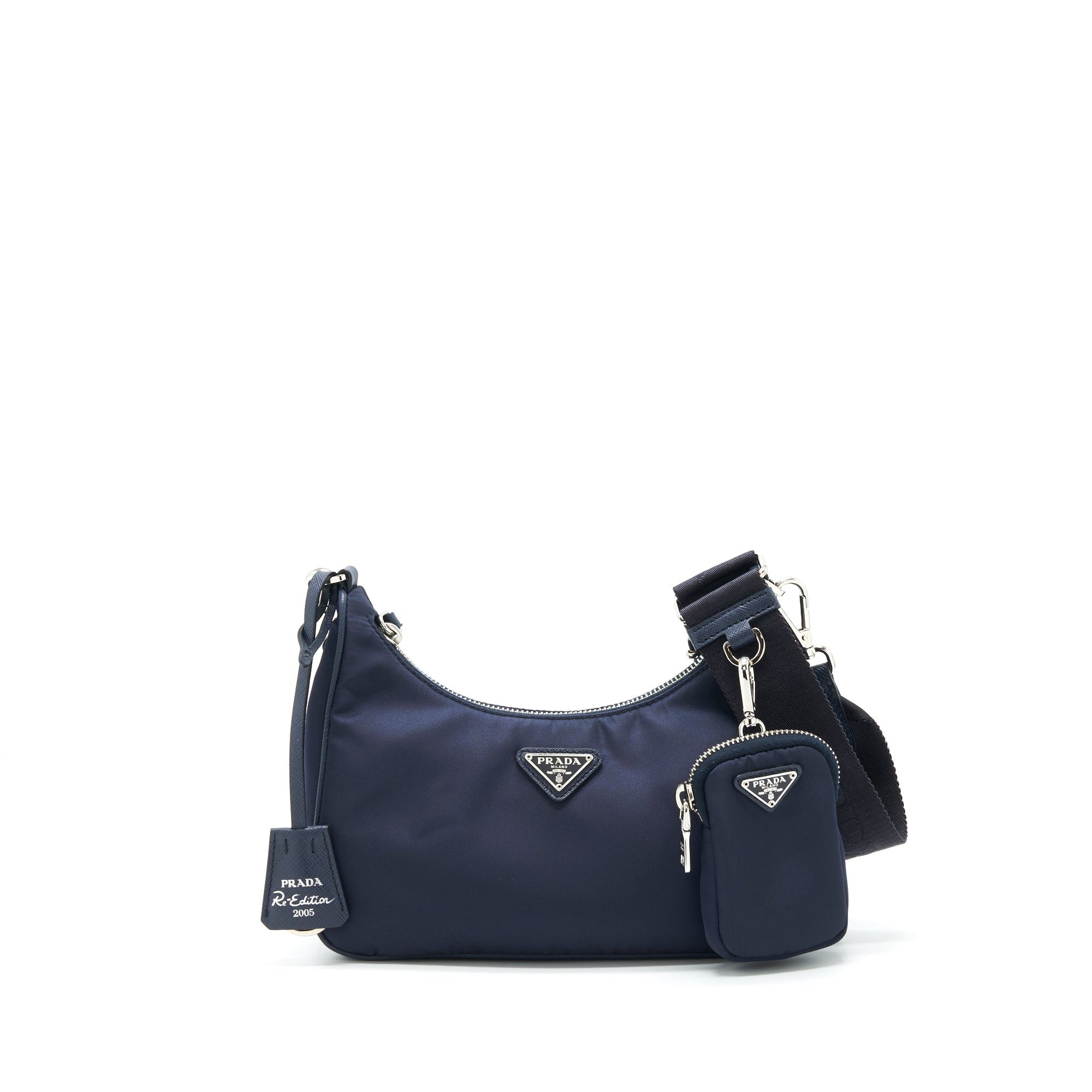 PRD 2005 Re-edition Nylon Shoulder Bag Indigo Blue SHW