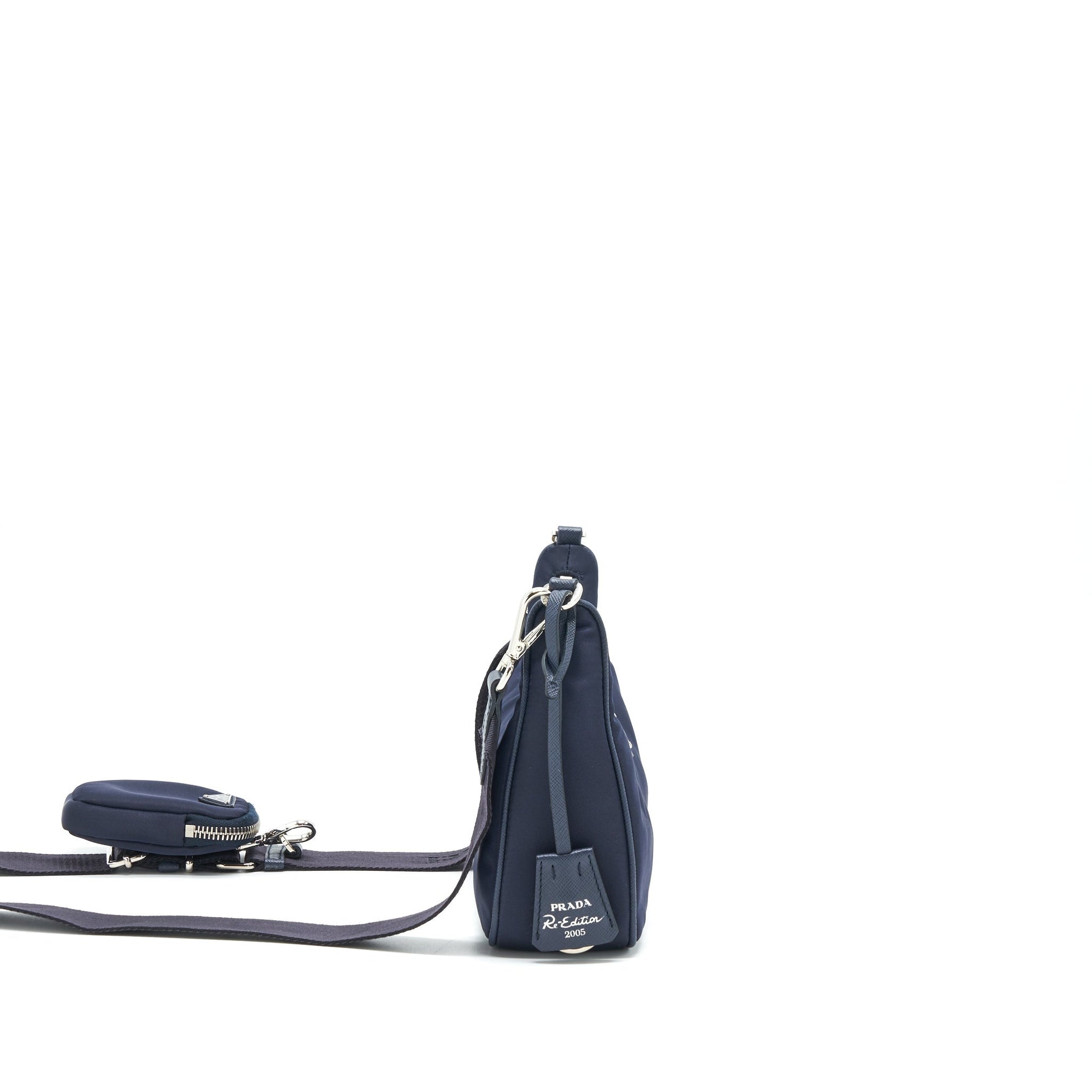 PRD 2005 Re-edition Nylon Shoulder Bag Indigo Blue SHW
