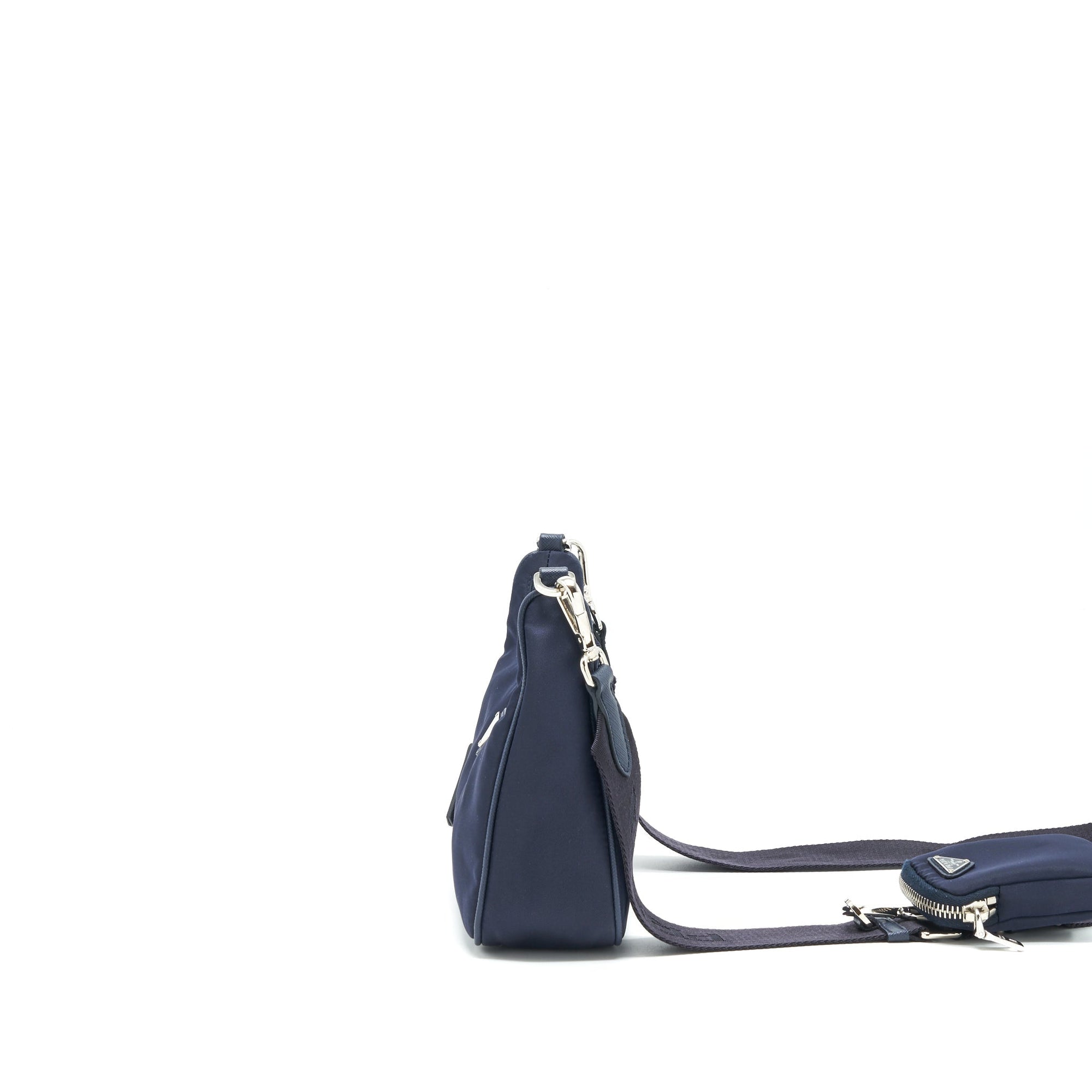 PRD 2005 Re-edition Nylon Shoulder Bag Indigo Blue SHW
